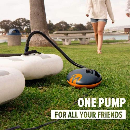  OutdoorMaster 20PSI High Pressure SUP Air Pump The Shark - Intelligent Dual Stage Inflation & Auto-Off Feature, Deflation Function, 12V DC Car Connector, for Inflatable Stand Up Pa