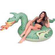 GoFloats Dragon Party Tube Inflatable Rafts | Choose From Fire Dragon and Ice Dragon | Pool Floats for Adults and Kids
