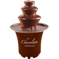 Nostalgia 8-Ounce Chocolate Fondue Fountain, Half-Pound Capacity, Easy to Assemble 3 Tiers, Perfect for Nacho Cheese, BBQ Sauce, Ranch, Liqueurs, 0.5 Pound, Brown