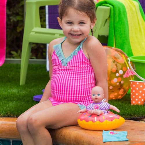 아도라 베이비 Adora Water Baby Doll, SplashTime Baby Tot Sprinkle Donut 8.5 inch Doll for Bathtub/Shower/Swimming Pool Time Play, Multi-color