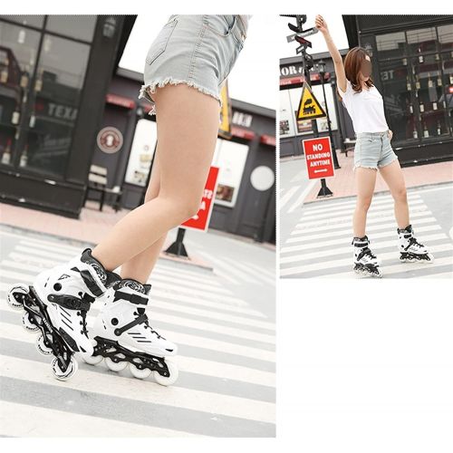  mfw@wewe Inline Skates Men and Women Professional Single Row Skating Shoes Speed Skating Shoes Outdoor Roller Skates Suitable for Beginners 35-46 Yards