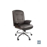 Madison Park Mid-Century Walnut Luxury Office Chair, Desk Chair Bent Wood Coffee Maximum Comfort with Soft Plush Padding