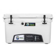 Frosted Frog White 45 Quart Ice Chest Heavy Duty High Performance Roto-Molded Commercial Grade Insulated Cooler