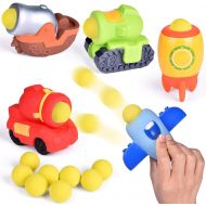 FUN LITTLE TOYS Shooting Foam Balls Vehicle Toys, 8 Balls Included, Age 3+