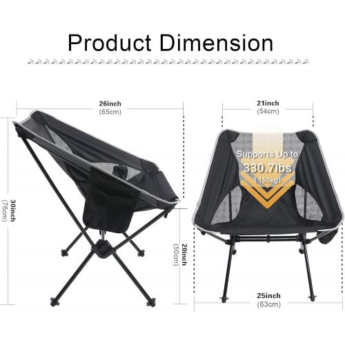  ABCCANOPY Folding Chairs Portable Camping Beach Chairs,250lbs Capacity