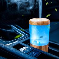One Fire Car Diffuser Essential Oil Humidifier, USB Plug in Mini Portable Aromatherapy Car Oil Diffusers, Cool Mist Fragrance Cup Holder Ultrasonic Car Humidifiers for Vehicle Office Travel