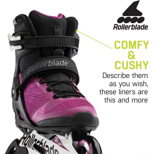 롤러블레이드 [아마존베스트]Rollerblade Macroblade 100 3WD Womens Adult Fitness Inline Skate, Violet and Black, Performance Inline Skates