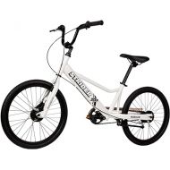 Strider 20x, White - Learn-to-Ride Balance Bike for Ages 8+ - Includes Dual Drum Handbrakes & Kickstand - Easy Assembly & Adjustments