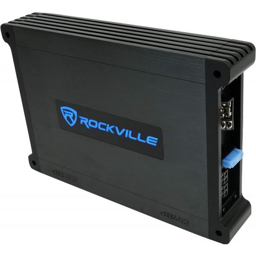  Rockville DBM12 2000W Peak / 500w RMS 2 Ohm Marine/Boat Mono Amplifier Amp W/Covers+Bass Remote