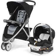 Chicco Viaro Quick-Fold Travel System Includes Infant Car Seat and Base Stroller and Car Seat Combo Baby Travel Gear Techna/Black/Silver