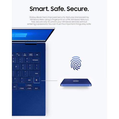 삼성 Samsung Galaxy Book Flex 13.3” Laptop| QLED Display and Intel Core i7 Processor | 8GB Memory | 512GB SSD| Long Battery Life and Bluetooth-Enabled S Pen | (NP930QCG-K01US), Blue