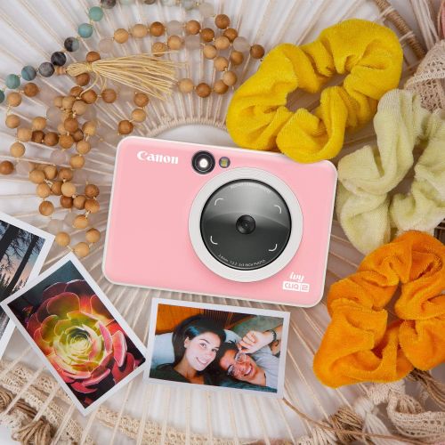 캐논 Canon IVY CLIQ 2 Instant Camera Printer, Mini Photo Printer, Petal Pink (Matte)