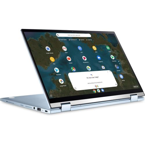 아수스 ASUS Chromebook Flip C433 2 in 1 Laptop, 14 Touchscreen FHD NanoEdge Display, Intel Core m3-8100Y Processor, 8GB RAM, 64GB eMMC Storage, Backlit Keyboard, Silver, Chrome OS, C433TA