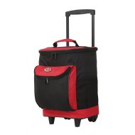 Travelers Club 16 Cool Carry 2-Section Rolling Cooler with Thermal Insulation, Red Color Option