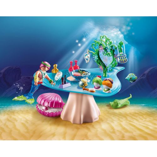 플레이모빌 PLAYMOBIL Mermaid Beauty Salon with Jewel Case, Colourful (70096)