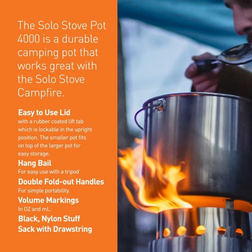  [무료배송] 솔로 스토브 팟 4000 Solo Stove Pot 4000 캠핑 백팩킹 야영 차박 취사용품 악세사리 Stainless Steel Companion Pot  