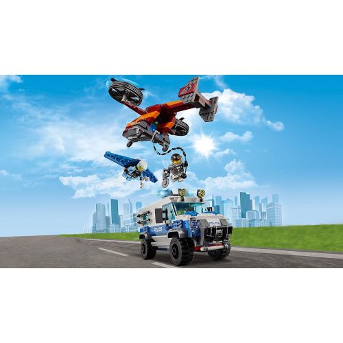  LEGO City Police Sky Police Diamond Heist Playset, Toy Helicopter & Truck, Police Toys for Kids