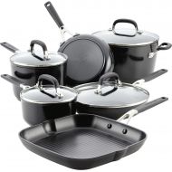 KitchenAid Hard Anodized Nonstick Cookware Pots and Pans Set, 10 Piece, Onyx Black