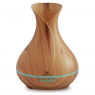 Essential Oil Diffuser For House - 14 Color LED Night Light - Our Best Wood Grain - Birthday Gifts & Housewarming Gifts Deluxe Edition, by Zen Breeze