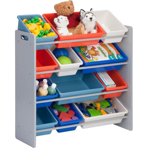  [아마존베스트]Honey-Can-Do SRT-06475 Kids Toy Organizer and Storage Bins, Gray