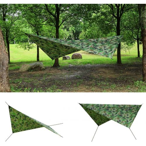  Azarxis Hammock Camping Tarp Rain Fly, Waterproof Tent Footprint Shelter Canopy Sunshade Cloth Picnic Mat for Outdoor Awning Hiking Beach Backpacking Included Guy Lines & Stakes