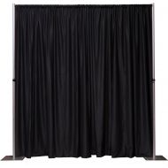 OnlineEEI Adjustable Height Backdrop Kit- 7 to 12ft High x 7 to 12ft Wide, White Premier Drape Included