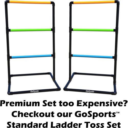  GoSports Premium Ladder Toss Outdoor Game Set with 6 Bolo Balls, Travel Carrying Case and Score Trackers - Choose Between Standard and Giant Size Sets
