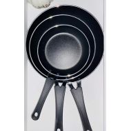 [아마존베스트]Tramontina Gourmet Selection 3 Piece Set Nonstick Saute Pans (8, 10 & 12) Heavy-Gauge Aluminium, MADE IN USA (Metallic Black)