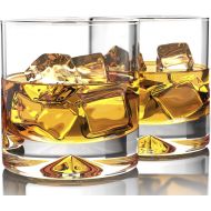 [아마존베스트]MOFADO Crystal Whiskey Glasses - Classic - 12oz (Set of 2) - Hand Blown Crystal - Thick Weighted Bottom Rocks Glasses - Perfect for Scotch, Bourbon and Old Fashioned Cocktails