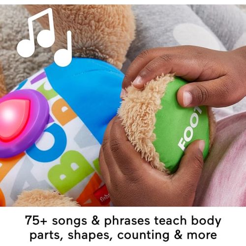 피셔프라이스 Fisher-Price Laugh & Learn Baby & Toddler Toy Smart Stages Puppy Interactive Plush Dog with Music and Lights for Ages 6+ Months