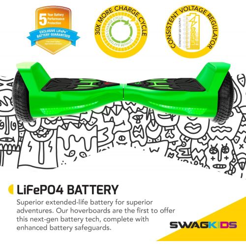 스웩트론 Swagtron Swagboard Twist Lithium-Free UL2272 Certified Hoverboard with Startup Balancing, Dual 250W Motors, Patented SentryShield Quantum Battery Protection