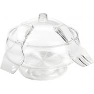 [아마존베스트]Prodyne Acrylic Salad Bowl & Servers, 6 Qt, Off-white