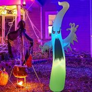 GOOSH 6 FT Height Halloween Inflatable Outdoor Colorful Dimming Ghost, Blow Up Yard Decoration Clearance with LED Lights Built-in for Holiday/Party/Yard/Garden
