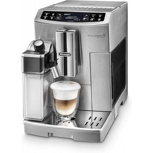 드롱기 De’Longhi DeLonghi Primadonna S Evo ECAM 510.55.M Kaffeevollautomat (mit integriertem Milchsystem, Touchscreen und App-Steuerung, automatische Reinigung, Edelstahl) silber