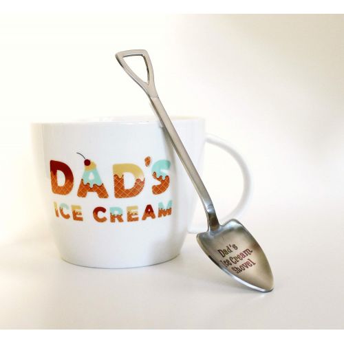 조셉 [아마존베스트]Gifts for Dad Dad’s Ice Cream Bowl and Engraved Spoon Dad’s Ice Cream Shovel  Ideal Father’s Day Gift, Christmas Gift or Birthday Gift by Josephine on Caffeine