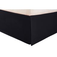 SRP Bedding Real 350 Thread Count Box Pleated Bed Skirt / Dust Ruffle Twin Extra Long Size Solid Black 24 inches Drop Egyptian Cotton Quality Wrinkle & Fade Resistant
