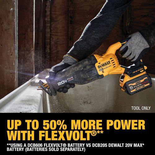  [아마존베스트]DEWALT FLEXVOLT 20V MAX Reciprocating Saw, Cordless, Tool Only (DCS386B)