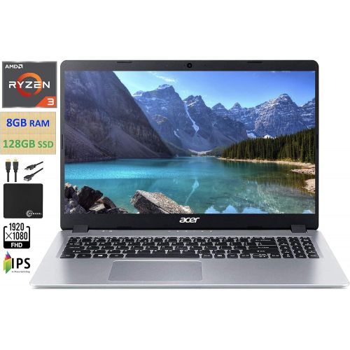 에이서 2021 Premium Acer Aspire 5 15.6 FHD 1080P Laptop Computer AMD Ryzen 3 3200U Dual Core Up to 3.5GHz (Beats i5 7200U), 8GB RAM 128GB SSD, Backlit Keyboard, WiFi, Webcam Windows 10 S,