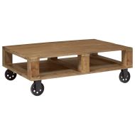 Stone & Beam Industrial Wood Coffee Table, 51W, Natural
