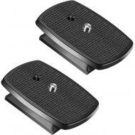 [아마존베스트]Neewer 2-Pack Black Quick Shoe QR Plate Tripod Head with Anti-Slip Rubber Pads for Neewer SAB264 and SAB234 Tripods, Made of ABS Plastic Material