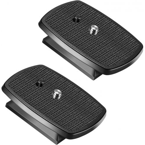 니워 [아마존베스트]Neewer 2-Pack Black Quick Shoe QR Plate Tripod Head with Anti-Slip Rubber Pads for Neewer SAB264 and SAB234 Tripods, Made of ABS Plastic Material