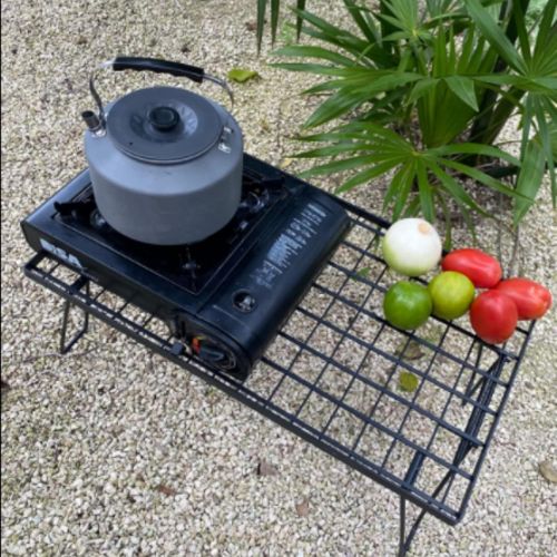  KingCamp Folding Campfire Grill Heavy Duty Iron Steel Grate Portable Over Fire Camp Grill with Legs Campfire Grill Grate For Outdoor Versatile Campfire Cooking Picnic BBQ Hiking Ba