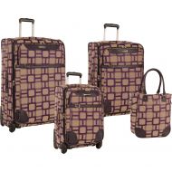 Nine West Ninewest 4 Piece Spinner Luggage Set, Purple