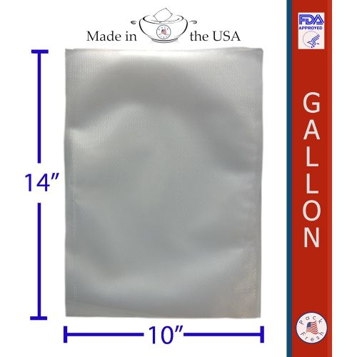 PackFreshUSA Gallon Sous Vide Vacuum Sealer Bags (100)