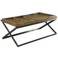 HOMES: Inside + Out IDF-4317C Zoey Coffee Table Medium Weather Oak