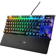 [아마존베스트]SteelSeries Apex 7 TKL Compact Mechanical Gaming Keyboard  OLED Smart Display  USB Passthrough and Media Controls  Tactile and Clicky  RGB Backlit (Blue Switch)