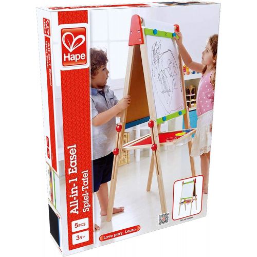 [아마존베스트]Award Winning Hape All-in-One Wooden Kids Art Easel with Paper Roll and Accessories