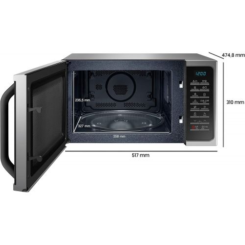삼성 [아마존베스트]Samsung MC28H5015AS/EG Combination Microwave with Grill and Hot Air / 900 W / 28 L Extra Large / 51.7 cm Wide / Yeast Dough/Yoghurt Program / Silver