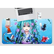 3D Hatsune Miku Ocean Seabed 897 Japan Anime Game Non-Slip Office Desk Mouse Mat Game AJ WALLPAPER US Angelia (W120cmxH60cm(47x24))