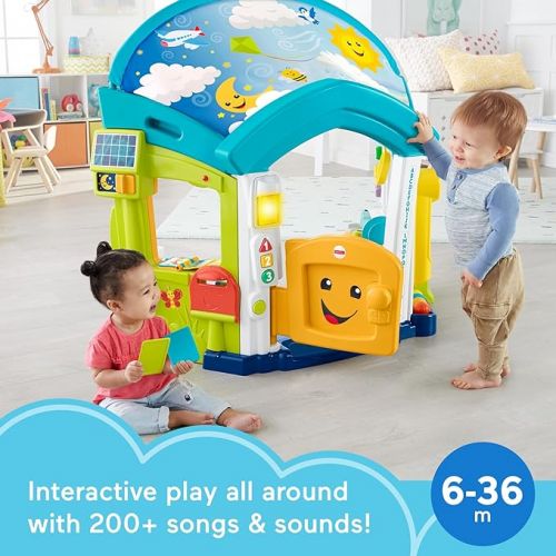 피셔프라이스 Fisher-Price Laugh & Learn Electronic Playhouse Smart Learning Home Playset with Lights Sounds & Activities for Infants and Toddlers